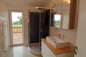 Shower, hair dryer