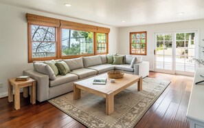 Televisio, takka, työhuone