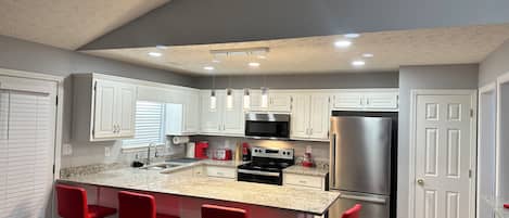 Microwave, oven, stovetop, dishwasher