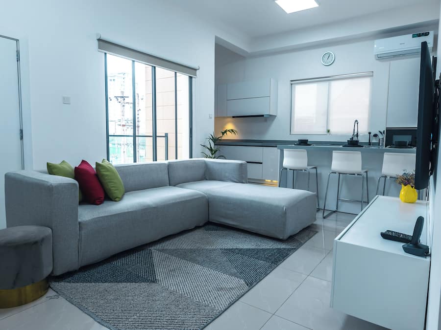 Suíte superluxo | Área de estar | Smart TV 65 polegadas com canais a cabo, Netflix, filmes pagos