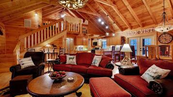 Smart TV, fireplace, table football