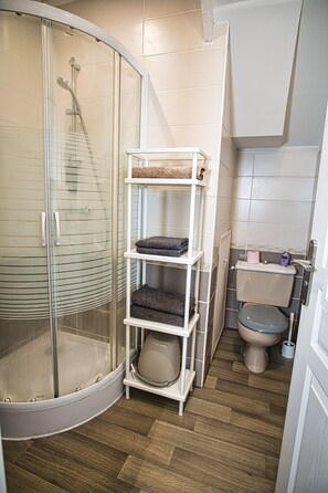 Shower, hair dryer, towels, soap - Arrière-cour Ducs de Bretagne (Saint-Brieuc)