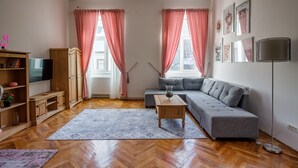 Familie appartement, uitzicht op bergen | Woonruimte