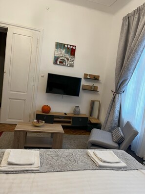Deluxe Studio Suite, Courtyard View | Laptop workspace, iron/ironing board, free WiFi - Mira Central Residence (Brasov)