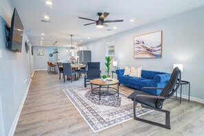 House, 4 Bedrooms (4 Bedrooms) | Living area | 50-inch TV with digital channels - Spacious Delightful 4 BR/ 3 BA Close to Downtown (San Antonio)