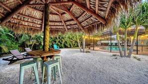 A heated pool