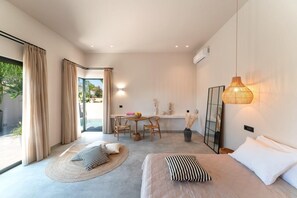 1 slaapkamer, een strijkplank/strijkijzer, wifi, beddengoed