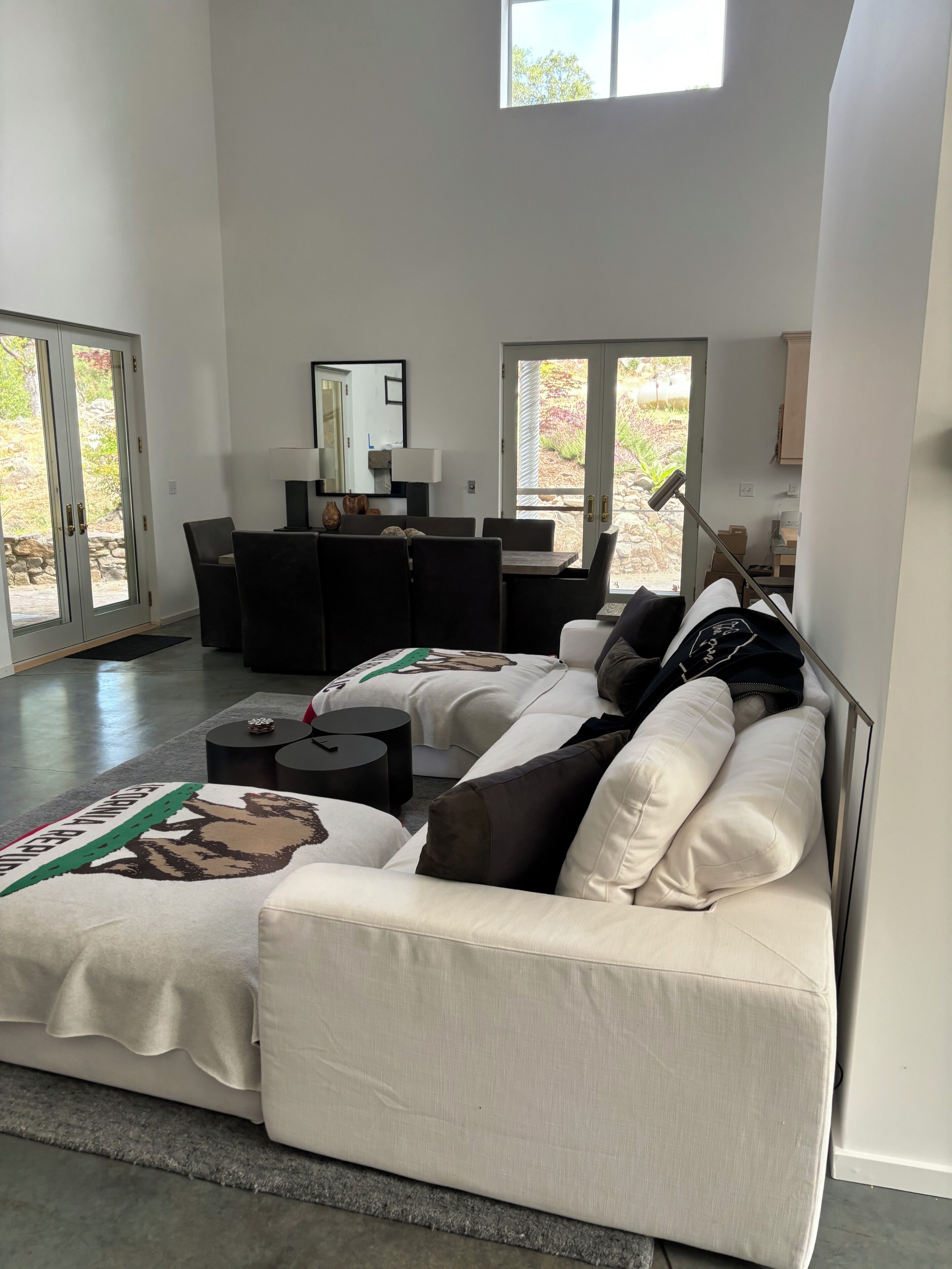 TV connectée, cheminée, table de tennis de table