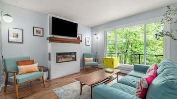 Smart TV, fireplace