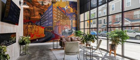 Coin salon dans le hall
