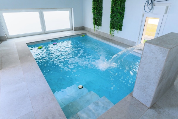 Indoor pool, a heated pool