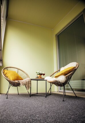 Leilighet – standard, 1 queensize-seng med sovesofa, ikke-røyk, kjøkken | Balkong