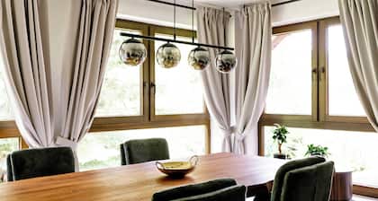 birds-nest holiday home palatian forest balcony wood stove