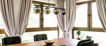 birds-nest holiday home palatian forest balcony wood stove