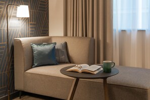 Caja de seguridad en la habitación y cortinas blackout 