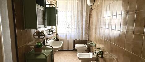 Dusche, Bidet, Handtücher
