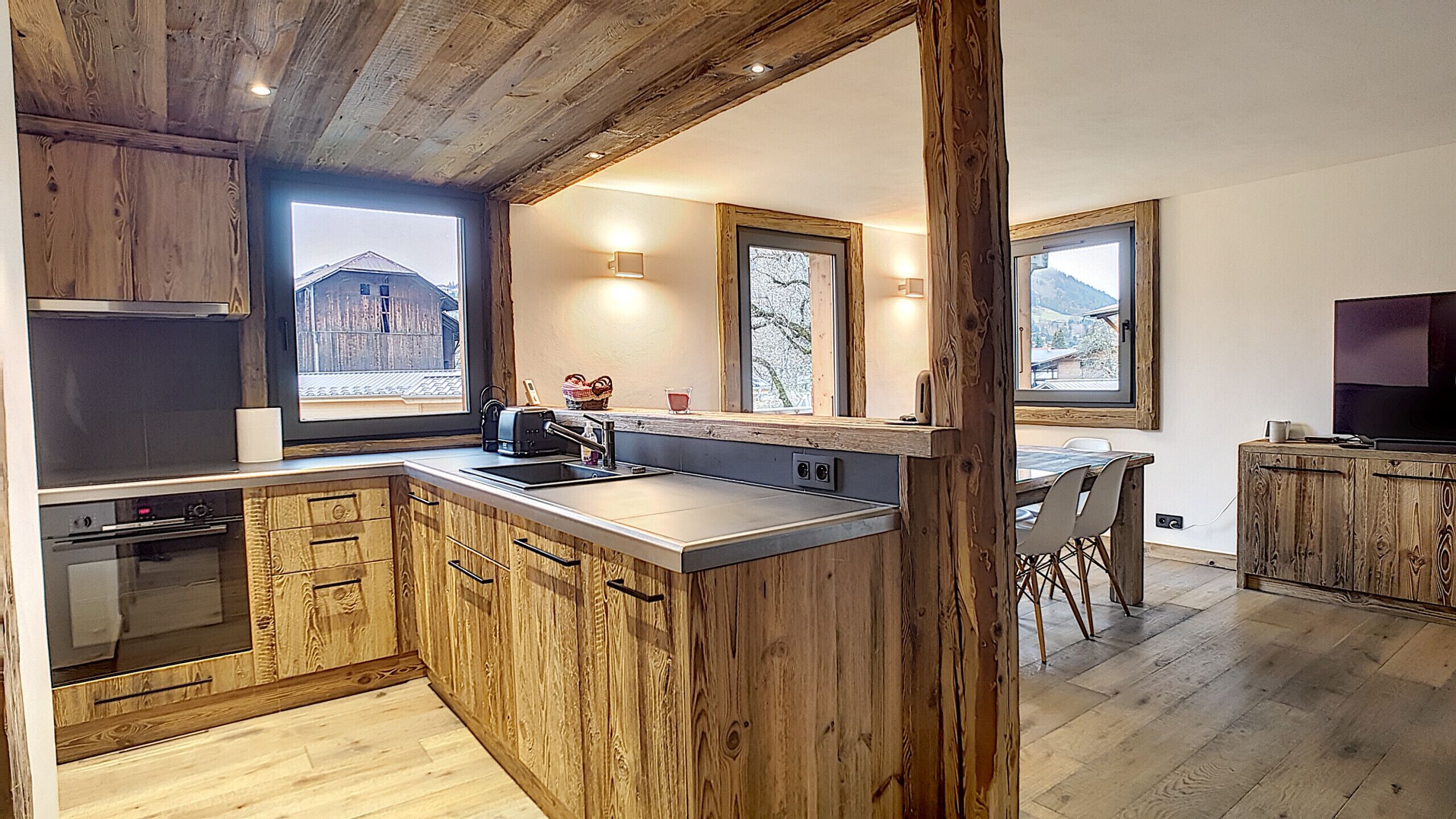 Refrigerador, microondas, horno y lavavajillas 