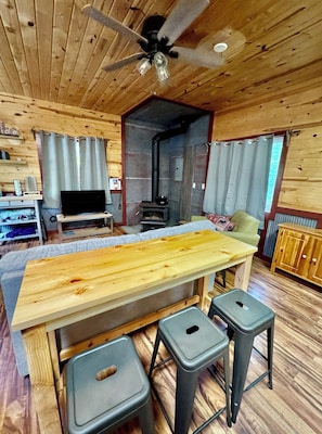 TV connectée, cheminée
