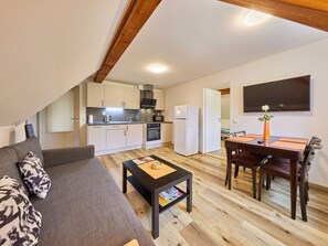 TV, fireplace - Beautiful apartment for 10 people with WIFI, TV, patio and panoramic view (Dvůr Králové Nad Labem)