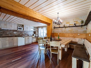 Dining - Lovely apartment in villa for 24 guests with WIFI, TV, patio, pets allowed and panoramic view (Turnov)