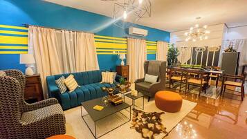 ARAW Villa with Jacuzzi | Living area | 32-inch TV with cable channels