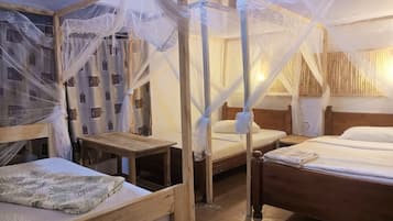 Family Cottage, 2 Bedrooms, Balcony, Garden View | Desk, laptop workspace, iron/ironing board