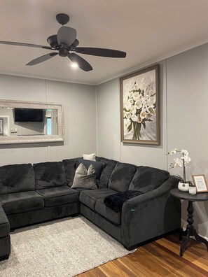 Smart TV, fireplace