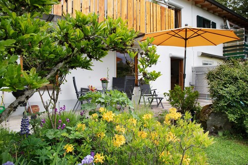 Ferienwohnung 'Am Moos In Moosrain' mit Bergblick, privater Terrasse und WLAN