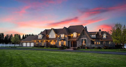 Magnificent Country Chateau w/ Enormous Indoor Pool Area, Billiards Room, Arcade Room on 20 Acres