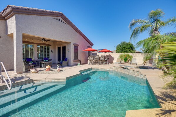 A heated pool