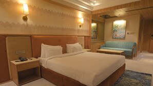 Deluxe Double Room, Garden View | Frette Italian sheets, premium bedding, down duvets, memory-foam beds - Orchid Heritage  (Mathura)