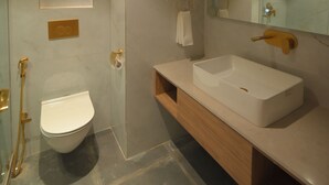 Deluxe Double Room, Garden View | Bathroom | Shower, rainfall showerhead, free toiletries, hair dryer - Orchid Heritage  (Mathura)