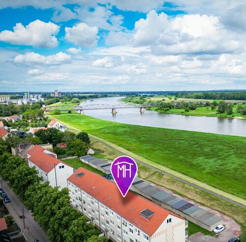 Barby apartment with Elbe view & balcony on the Elbe-Saale Cycle Path