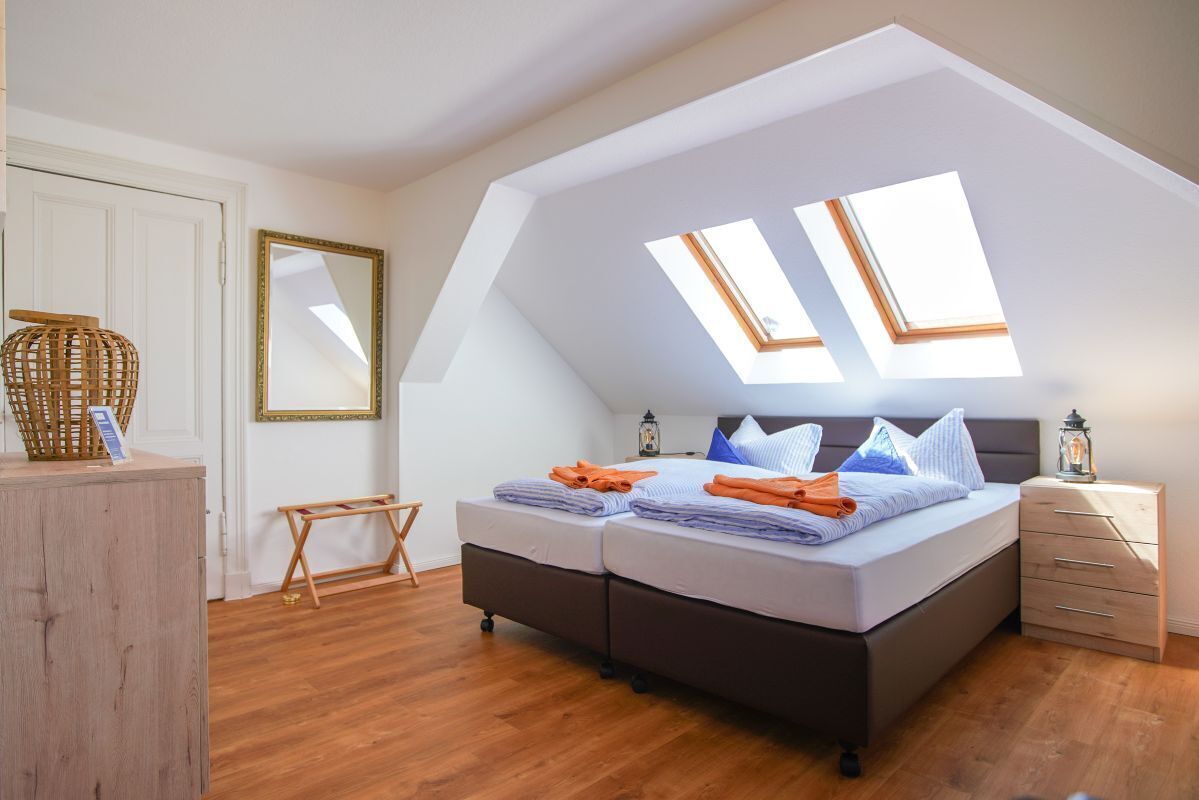 Comfort appartement, privébadkamer, uitzicht op stad (Apartment Seehund, 2OG) | Een kluis op de kamer, gratis wifi, beddengoed