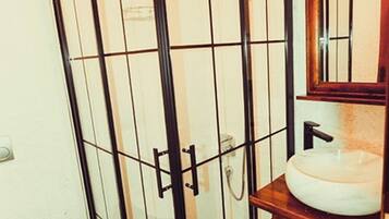 Standard Double Room, 2 Double Beds, Non Smoking, Bay View | Bathroom | Shower, hair dryer, towels, soap