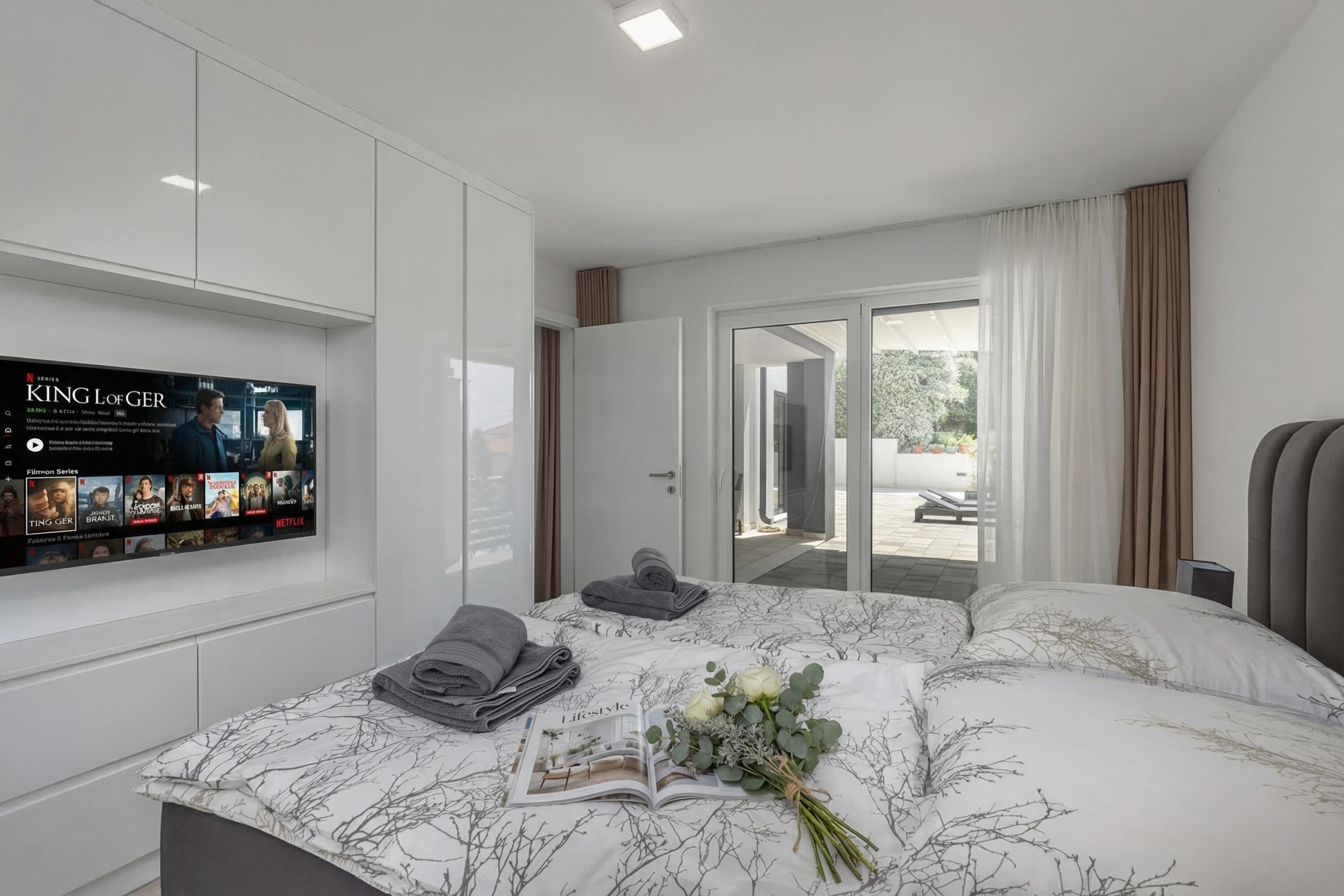 Family Apartment, Multiple Bedrooms, Sea Facing (Spacious Pool Apartment Crikvenica) | 3 bedrooms, iron/ironing board, free WiFi, bed sheets