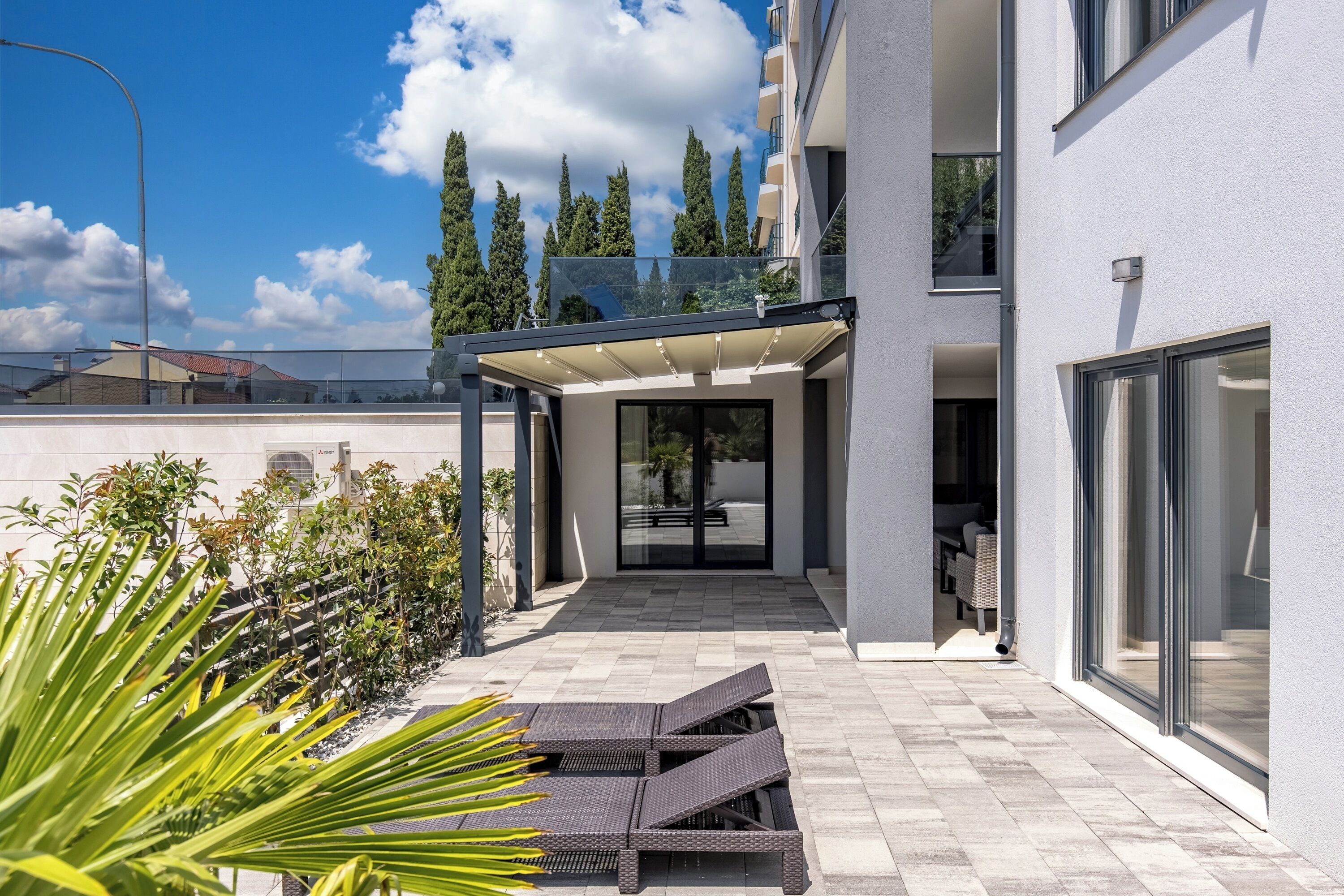 Family Apartment, Multiple Bedrooms, Sea Facing (Spacious Pool Apartment Crikvenica) | Terrace/patio