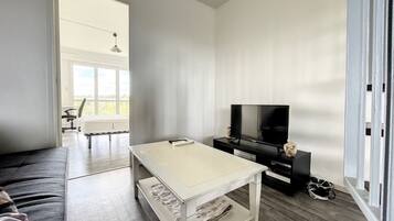 33-inch flat-screen TV with cable channels