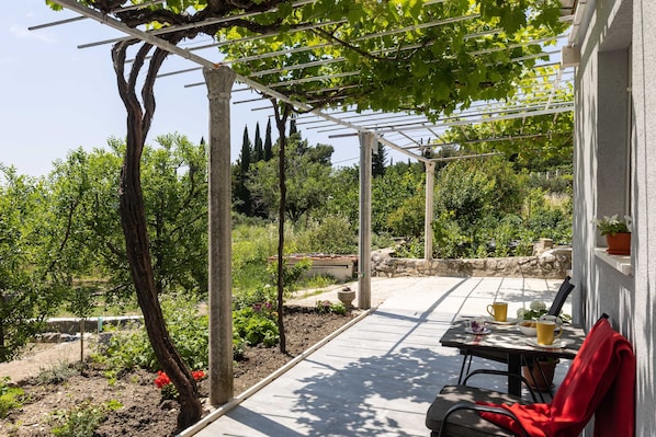 Studio (Apartments Roza - Studio Apartment 1) | Terrace/patio - Apartments Roza (Zupa dubrovacka)