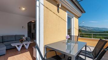 Comfort Apartment, Balcony, Hill View | Terrace/patio