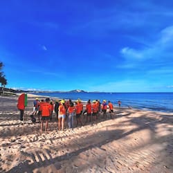 Private beach, white sand, beach bar