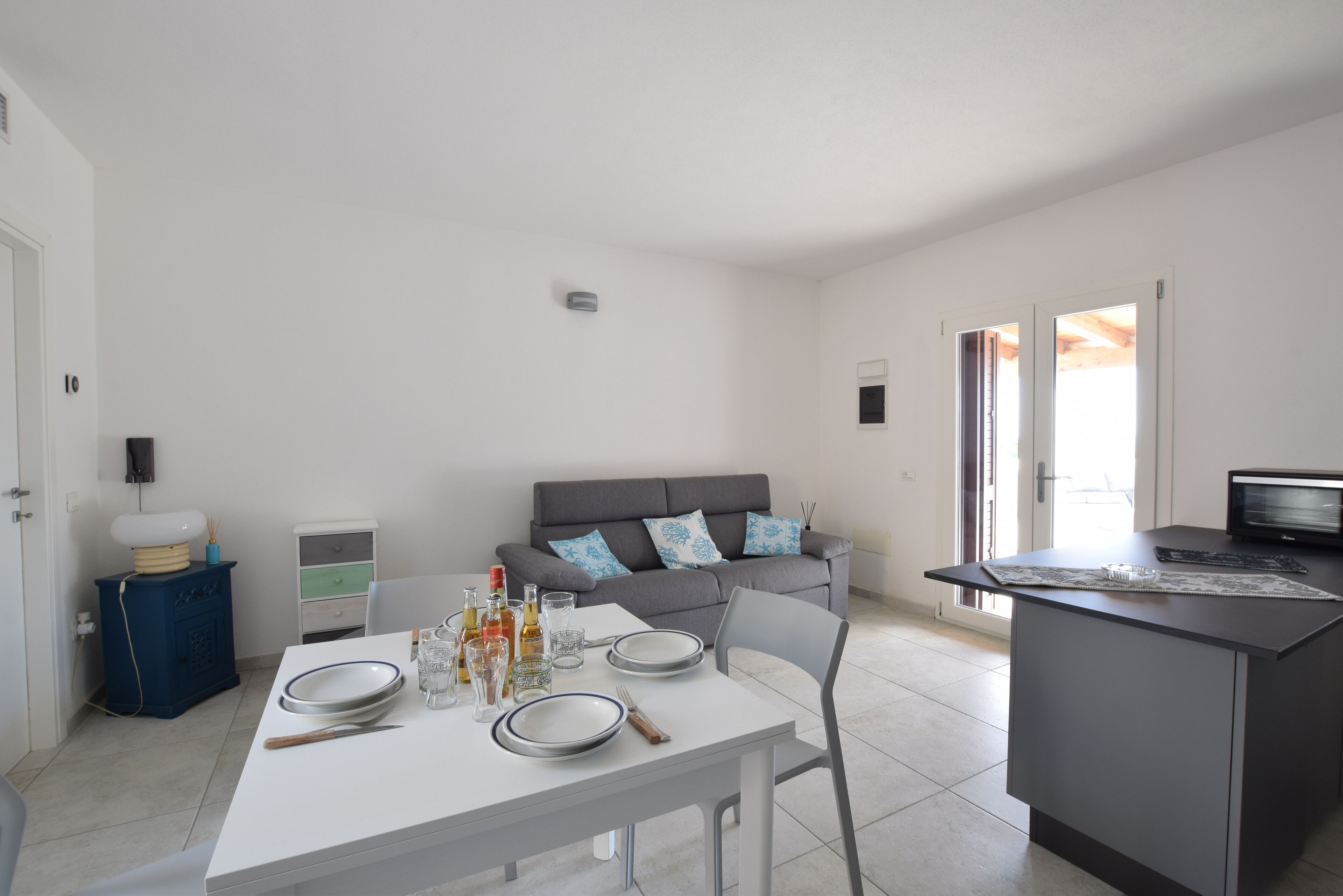 Villa, Sea View | Living area | 32-inch flat-screen TV with cable channels