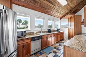 Fridge, microwave, oven, stovetop - Belaire Bungalow | Private & Gated Beach Access | 5BR/4BA (Panama City Beach)