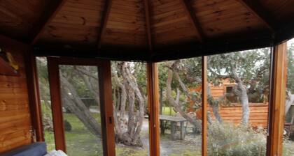 Glamping for two with an ocean view.