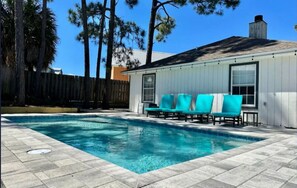 A heated pool