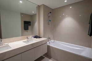 Towels, soap, shampoo