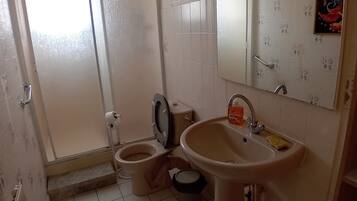 Dutxa, assecador de cabells, bidet i sabó