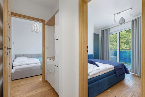 아파트, 침실 2개, 발코니, 해변 | 2 개의 침실, 침대 시트