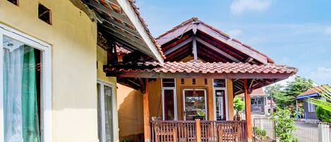 Façana frontal de l'allotjament