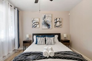 4 bedrooms, iron/ironing board, travel crib, WiFi